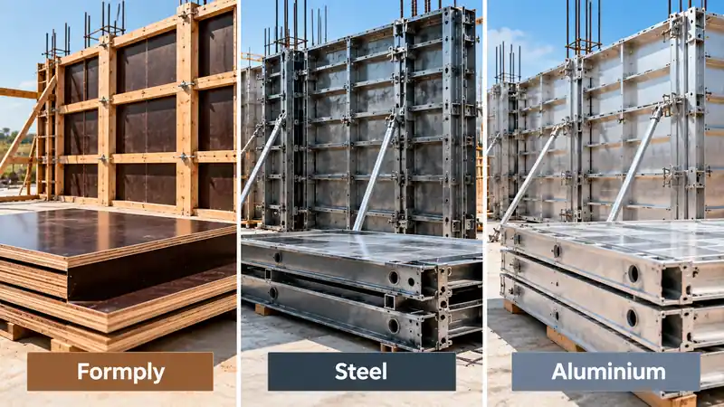 Formply, steel or aluminium? Choosing the formwork material and form face