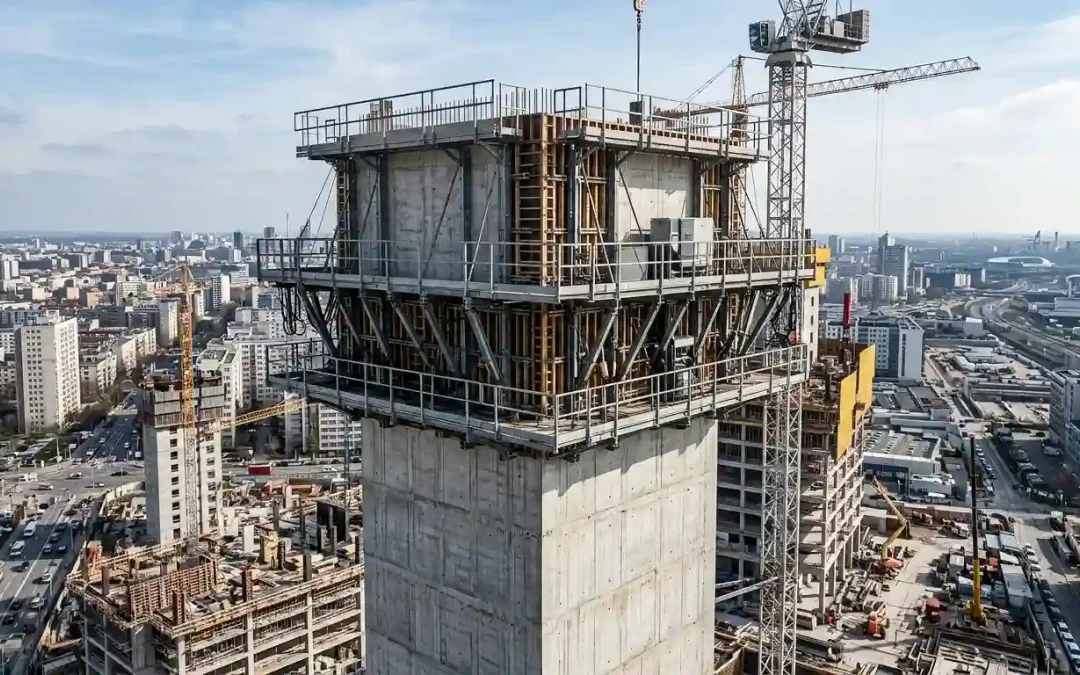 What is jumpform? How a climbing system builds a high-rise core